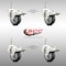 Service Caster 3 Inch 316SS Thermoplastic Rubber Swivel 12mm Stem Caster Set Lock Brake SCC SCC-SS316TSTTL20S314-TPRB-M1215-4 - alternate 3